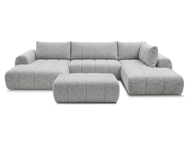 Canapé d'angle panoramique avec pouf BOBOCHIC NESTY