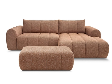 Divano ad angolo con pouf BOBOCHIC NESTY Divano ad angolo con pouf BOBOCHIC NESTY