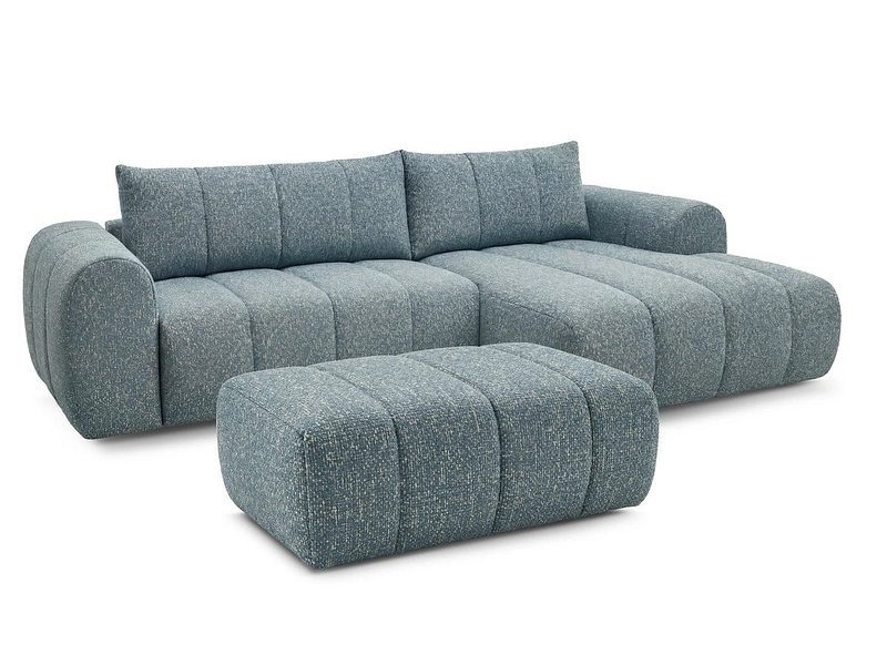Divano ad angolo con pouf BOBOCHIC NESTY Divano ad angolo con pouf BOBOCHIC NESTY