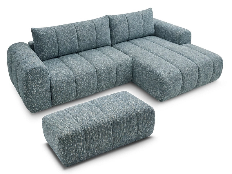 Divano ad angolo con pouf BOBOCHIC NESTY Divano ad angolo con pouf BOBOCHIC NESTY