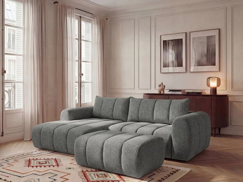 Ecksofa mit Hocker BOBOCHIC NESTY