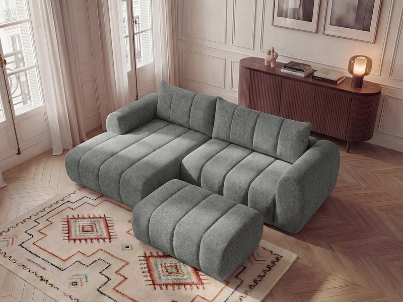 Ecksofa mit Hocker BOBOCHIC NESTY