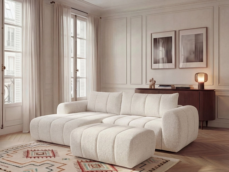 Ecksofa mit Hocker BOBOCHIC NESTY