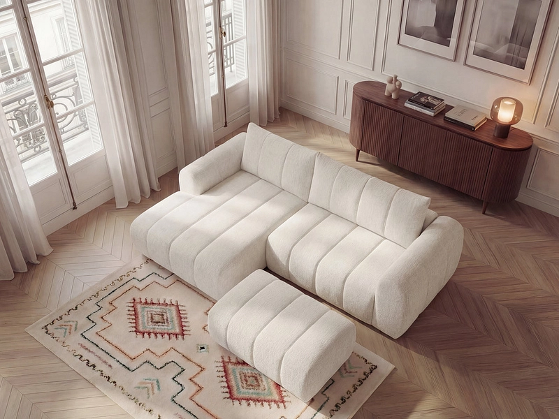 Ecksofa mit Hocker BOBOCHIC NESTY
