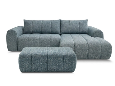 Divano ad angolo con pouf BOBOCHIC NESTY Divano ad angolo con pouf BOBOCHIC NESTY