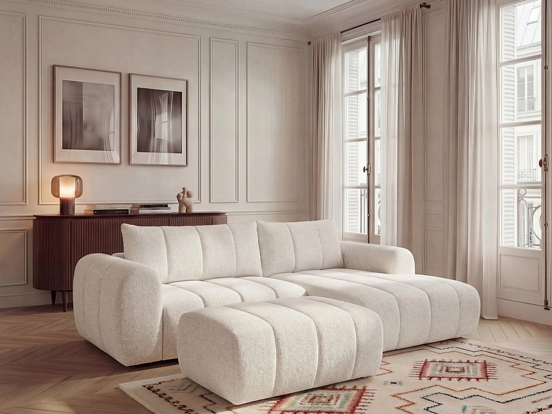 Ecksofa mit Hocker BOBOCHIC NESTY Ecksofa mit Hocker BOBOCHIC NESTY