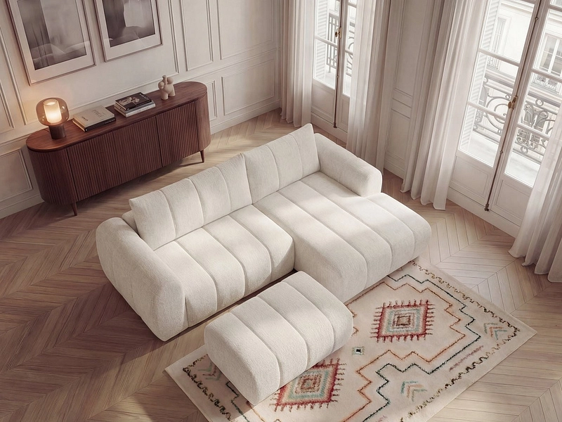 Ecksofa mit Hocker BOBOCHIC NESTY Ecksofa mit Hocker BOBOCHIC NESTY