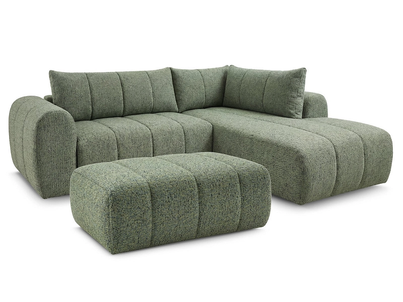 Divano ad angolo con pouf BOBOCHIC NESTY