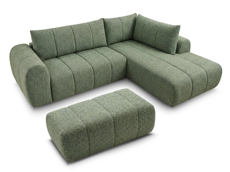 Divano ad angolo con pouf BOBOCHIC NESTY