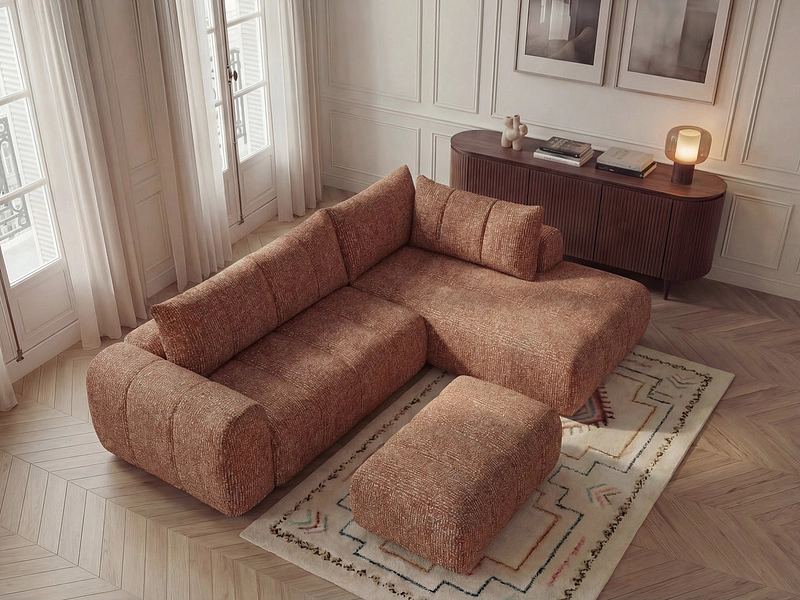Ecksofa mit Hocker BOBOCHIC NESTY Ecksofa mit Hocker BOBOCHIC NESTY