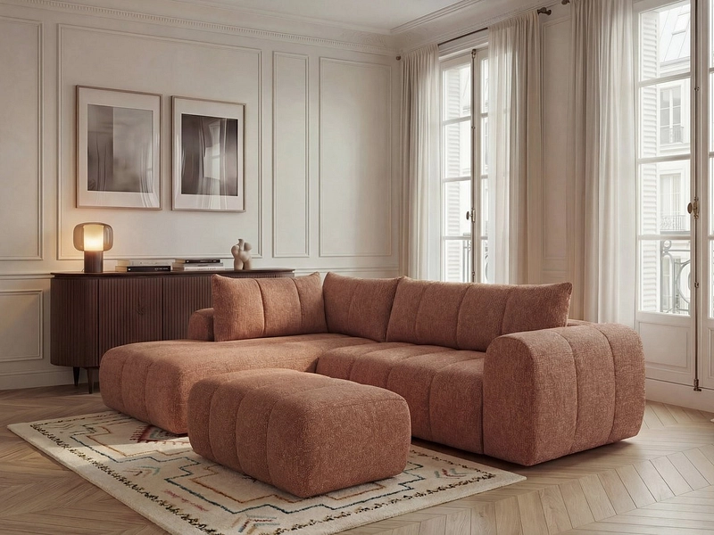 Ecksofa mit Hocker BOBOCHIC NESTY