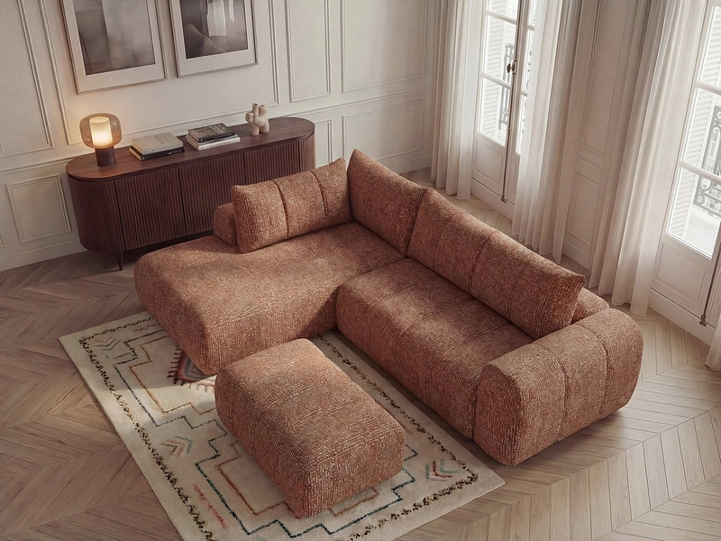 Ecksofa mit Hocker BOBOCHIC NESTY