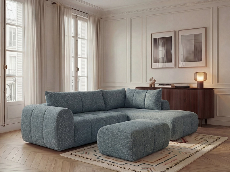 Ecksofa mit Hocker BOBOCHIC NESTY