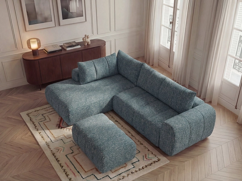 Ecksofa mit Hocker BOBOCHIC NESTY