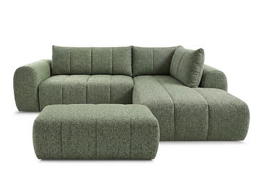 Divano ad angolo con pouf BOBOCHIC NESTY Divano ad angolo con pouf BOBOCHIC NESTY