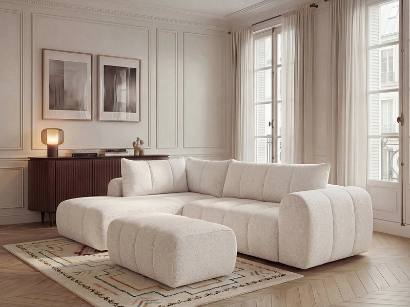 Ecksofa mit Hocker BOBOCHIC NESTY Ecksofa mit Hocker BOBOCHIC NESTY