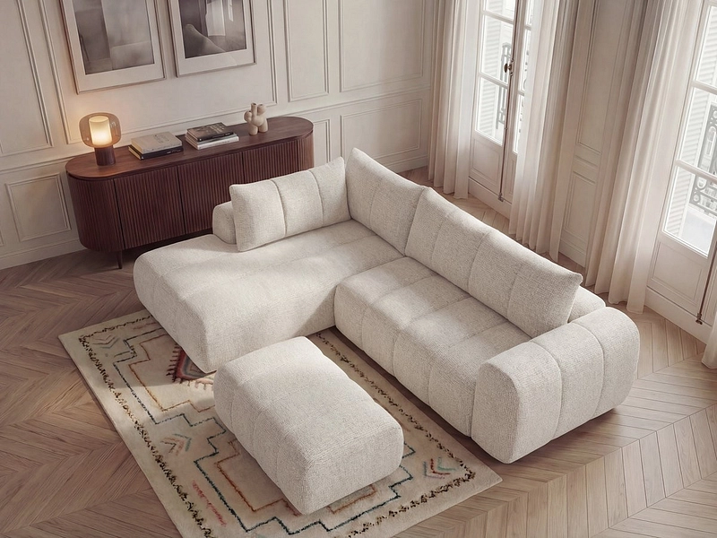 Ecksofa mit Hocker BOBOCHIC NESTY Ecksofa mit Hocker BOBOCHIC NESTY