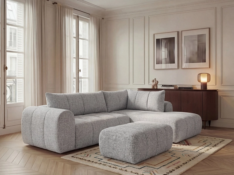 Ecksofa mit Hocker BOBOCHIC NESTY Ecksofa mit Hocker BOBOCHIC NESTY