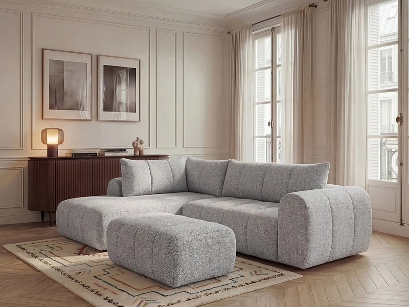 Ecksofa mit Hocker BOBOCHIC NESTY Ecksofa mit Hocker BOBOCHIC NESTY