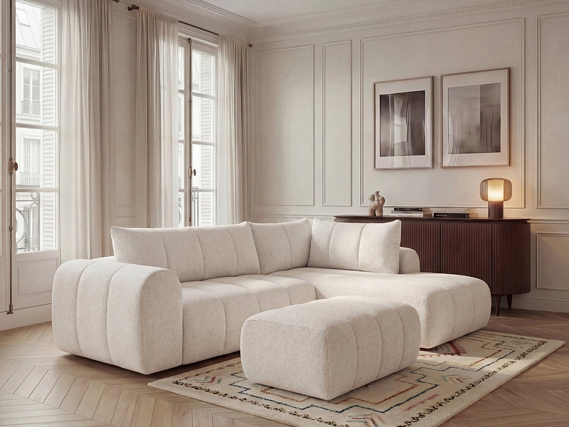 Ecksofa mit Hocker BOBOCHIC NESTY Ecksofa mit Hocker BOBOCHIC NESTY