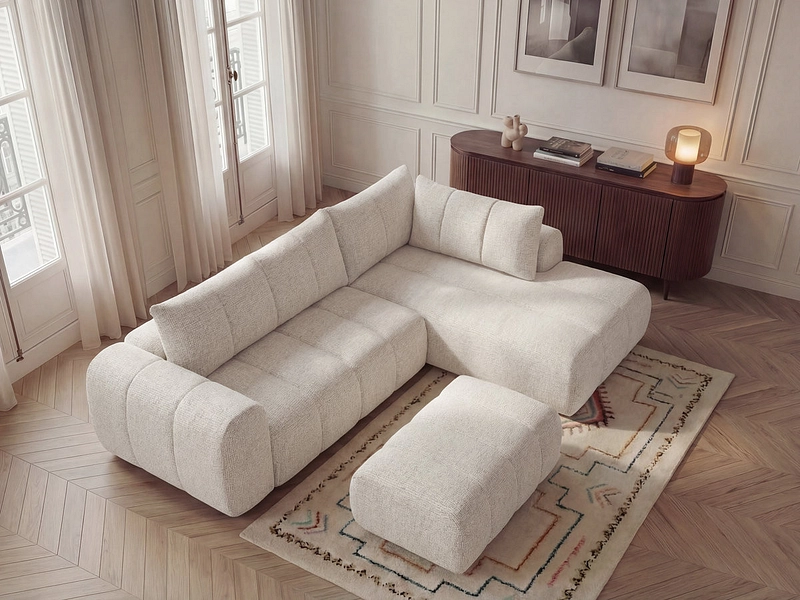 Ecksofa mit Hocker BOBOCHIC NESTY Ecksofa mit Hocker BOBOCHIC NESTY