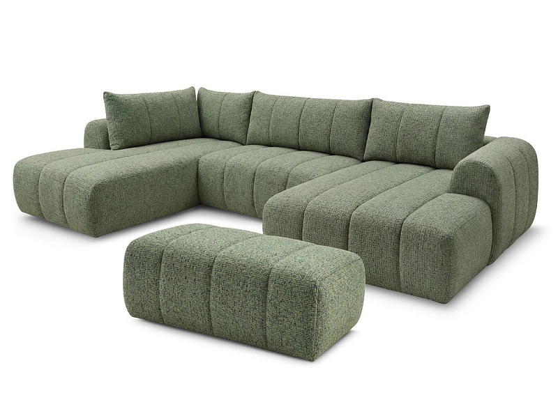 Panorama-Ecksofa mit Hocker BOBOCHIC NESTY