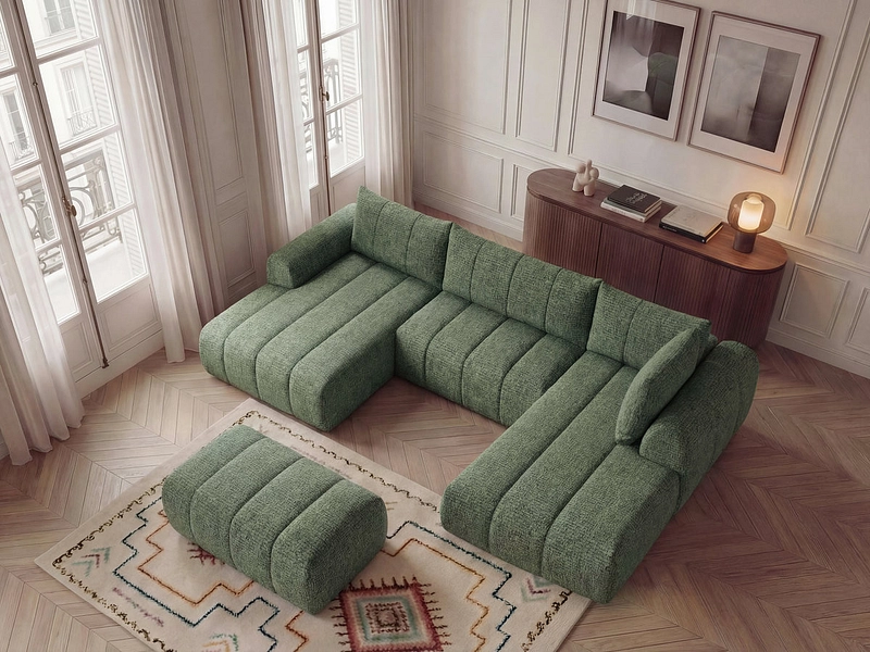 Panorama-Ecksofa mit Hocker BOBOCHIC NESTY Panorama-Ecksofa mit Hocker BOBOCHIC NESTY