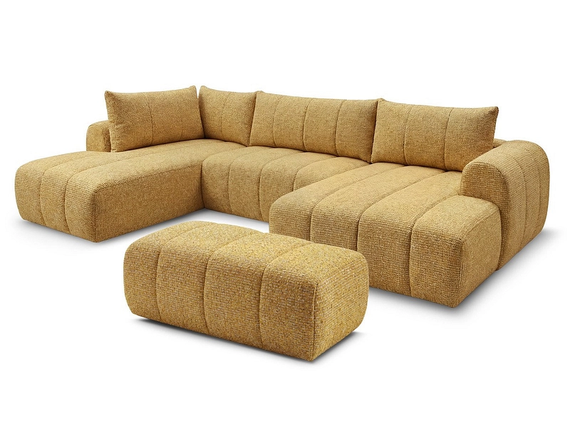 Panorama-Ecksofa mit Hocker BOBOCHIC NESTY