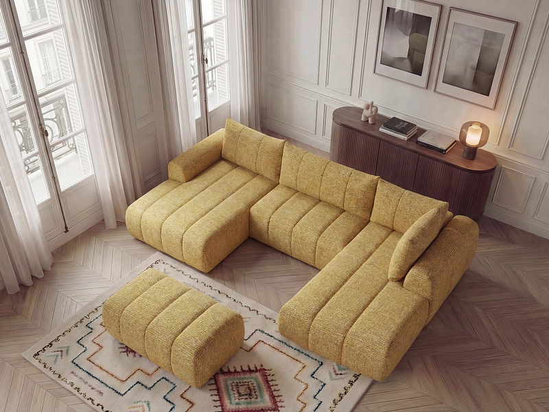 Panorama-Ecksofa mit Hocker BOBOCHIC NESTY Panorama-Ecksofa mit Hocker BOBOCHIC NESTY