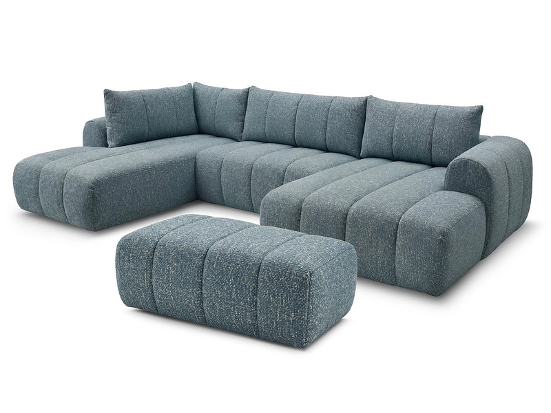Panorama-Ecksofa mit Hocker BOBOCHIC NESTY