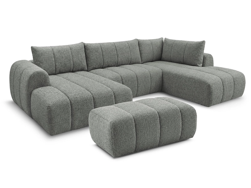 Panorama-Ecksofa mit Hocker BOBOCHIC NESTY