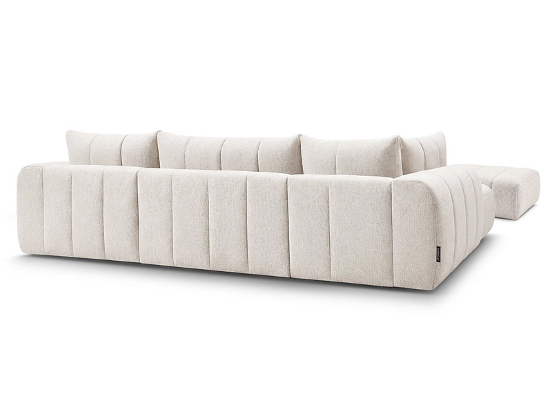 Divano ad angolo panoramico con pouf BOBOCHIC NESTY
