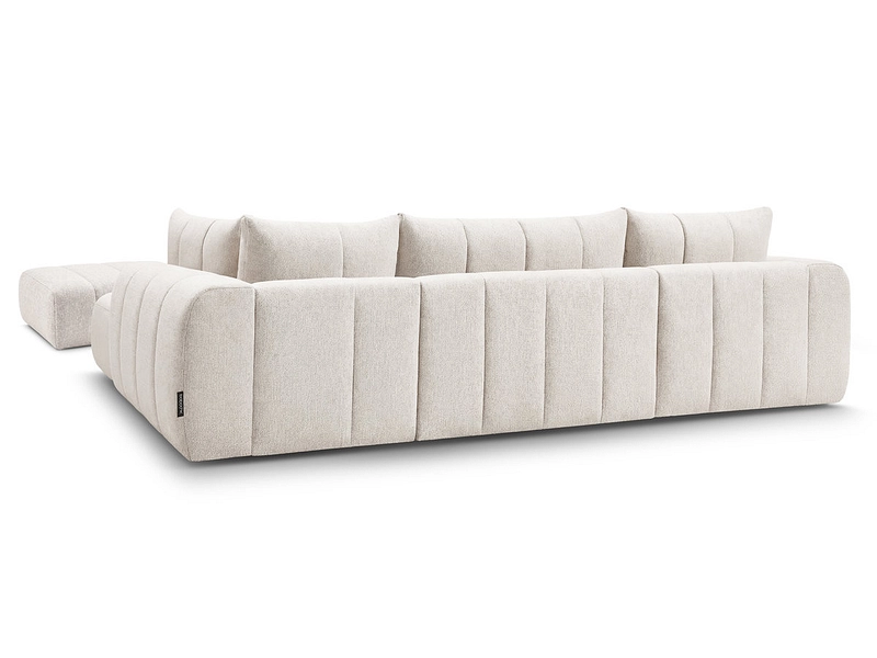 Canapé d'angle panoramique avec pouf BOBOCHIC NESTY