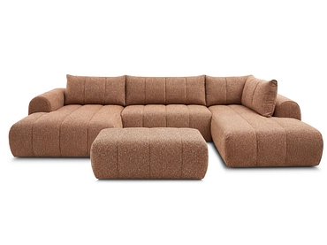 Panorama-Ecksofa mit Hocker BOBOCHIC NESTY
