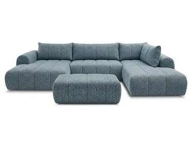 Panorama-Ecksofa mit Hocker BOBOCHIC NESTY