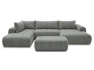 Panorama-Ecksofa mit Hocker BOBOCHIC NESTY
