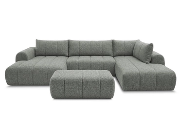 Panorama-Ecksofa mit Hocker BOBOCHIC NESTY
