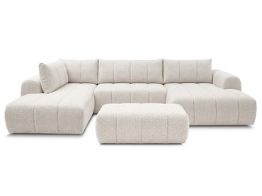 Divano ad angolo panoramico con pouf BOBOCHIC NESTY