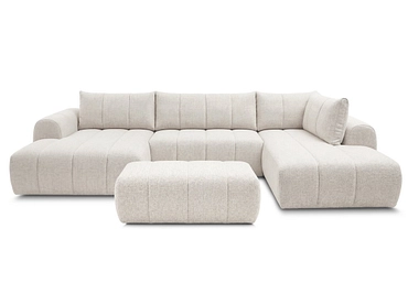 Canapé d'angle panoramique avec pouf BOBOCHIC NESTY Canapé d'angle panoramique avec pouf BOBOCHIC NESTY