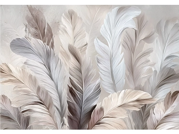 Carta da parati PLUME 2 pezzi fibra polare bianco sporco Carta da parati PLUME 2 pezzi fibra polare bianco sporco