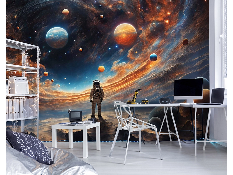 Tapete SPACE 2-teilig vliesfaser dunkelblau