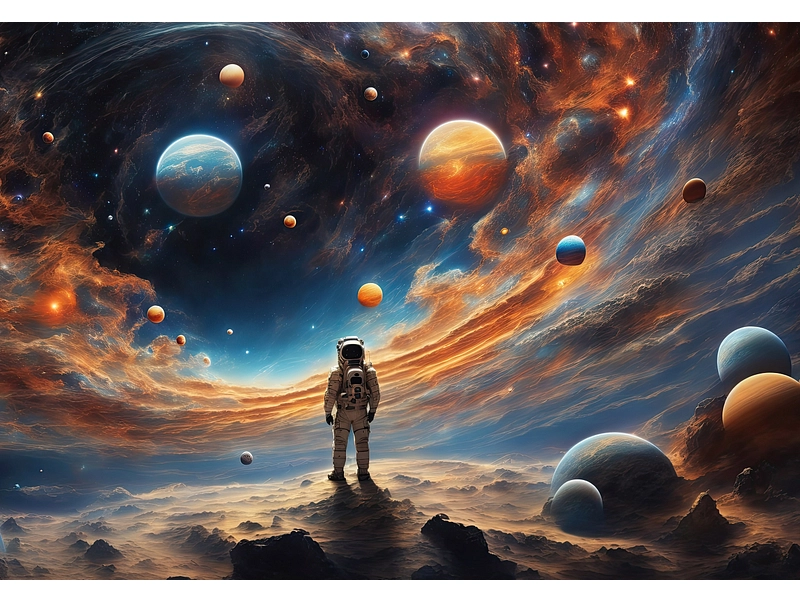Tapete SPACE 4-teilig vliesfaser dunkelblau Tapete SPACE 4-teilig vliesfaser dunkelblau