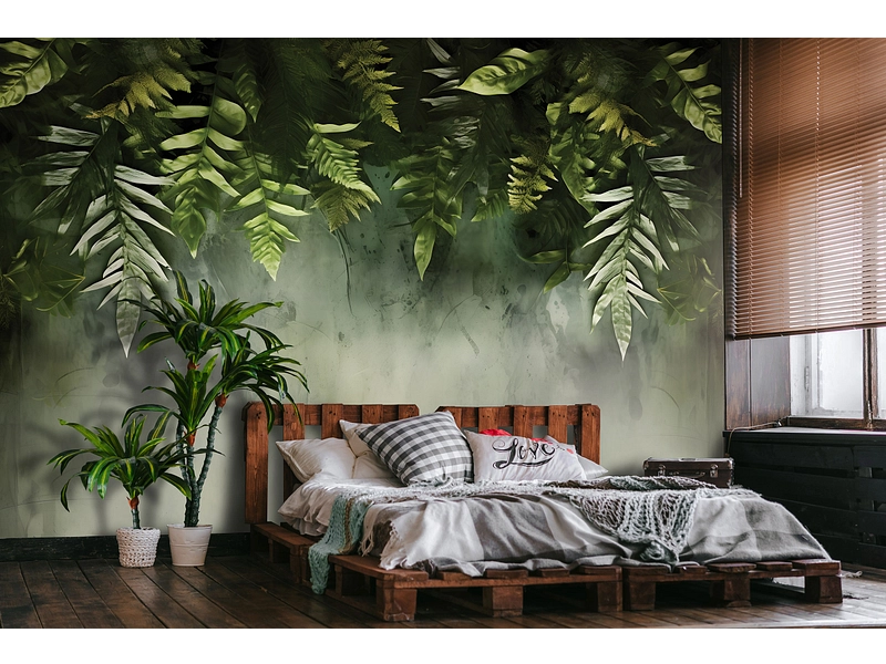 Tapete TROPICAL 4-teilig vliesfaser grün Tapete TROPICAL 4-teilig vliesfaser grün