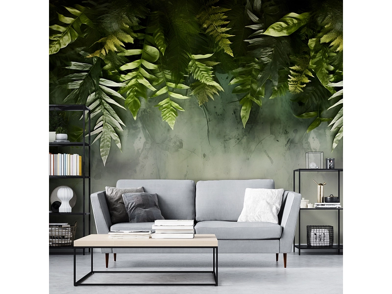 Tapete TROPICAL 4-teilig vliesfaser grün