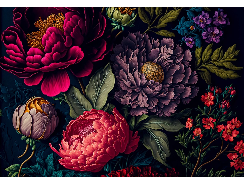Tapete PIVOINE 1 Stück vliesfaser dunkelblau Tapete PIVOINE 1 Stück vliesfaser dunkelblau