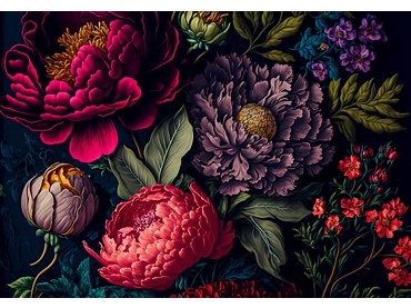 Carta da parati PIVOINE 4 pezzi fibra polare blu scuro Carta da parati PIVOINE 4 pezzi fibra polare blu scuro