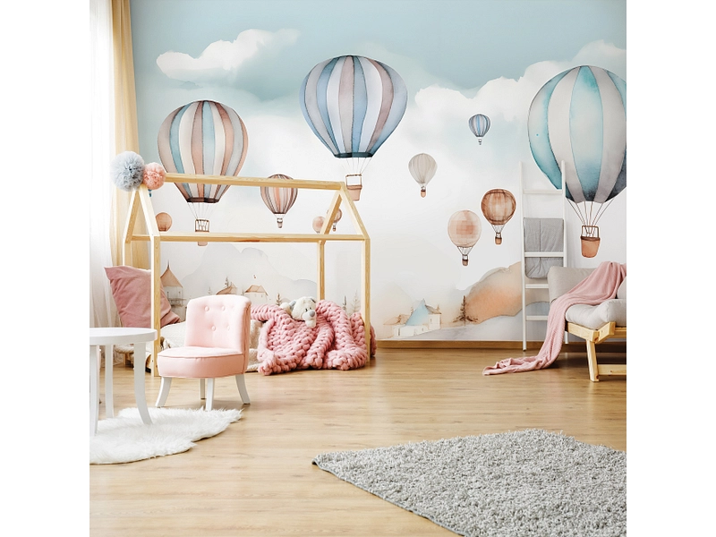 Tapete BALLOON 4-teilig vliesfaser hellblau Tapete BALLOON 4-teilig vliesfaser hellblau