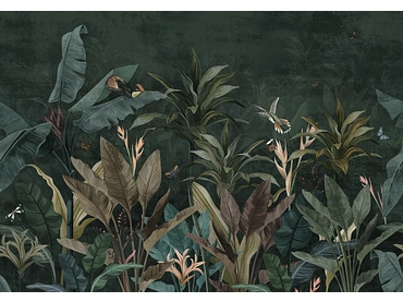 Tapete TROPICAL 4-teilig vliesfaser dunkelgrün Tapete TROPICAL 4-teilig vliesfaser dunkelgrün