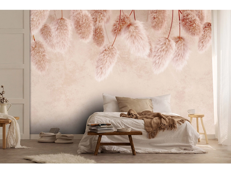 Tapete PAMPAS 1 Stück vliesfaser rosa