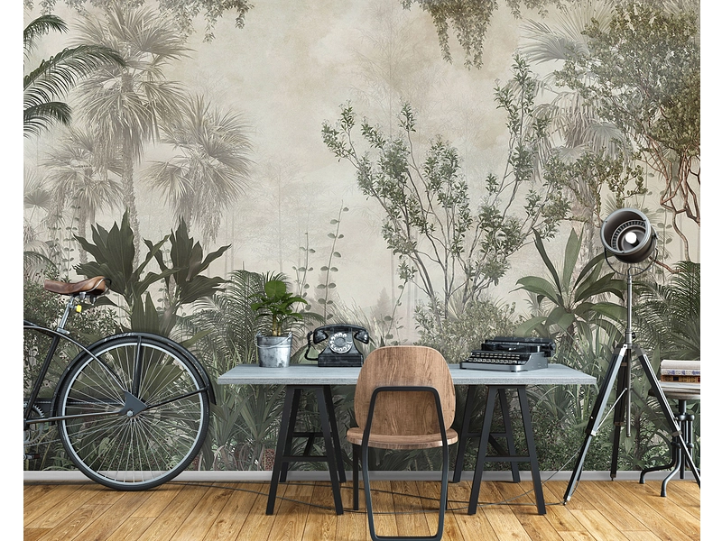 Tapete JUNGLE 4-teilig vliesfaser beige Tapete JUNGLE 4-teilig vliesfaser beige
